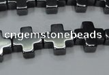 CHE1006 15.5 inches 10*10mm cross hematite beads wholesale