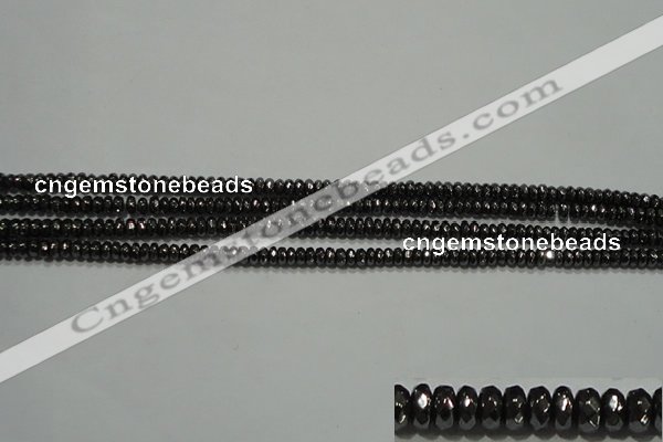 CHE101 15.5 inches 2*3mm faceted rondelle hematite beads wholesale