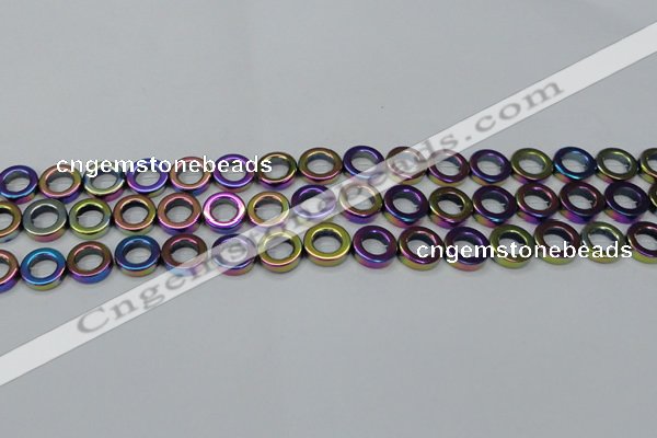 CHE1019 15.5 inches 12mm donut plated hematite beads wholesale