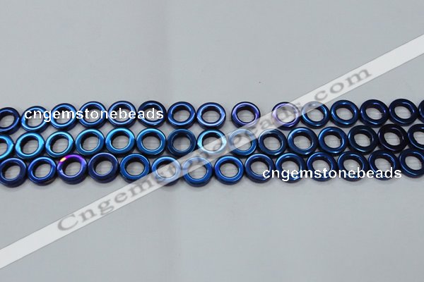 CHE1020 15.5 inches 12mm donut plated hematite beads wholesale