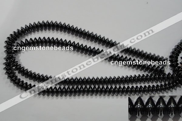 CHE109 15.5 inches 6*10mm rondelle hematite beads wholesale