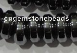 CHE111 15.5 inches 5*12mm rondelle large hole hematite beads