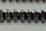 CHE135 15.5 inches 5*8mm pyramid hematite beads wholesale