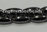 CHE139 15.5 inches 5*12mm rice hematite beads wholesale