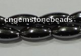 CHE139 15.5 inches 5*12mm rice hematite beads wholesale