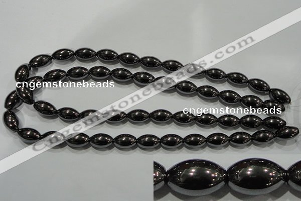 CHE140 15.5 inches 10*15mm rice hematite beads wholesale