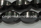 CHE142 15.5 inches 10*16mm faceted rice hematite beads wholesale