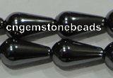 CHE148 15.5 inches 8*16mm teardrop hematite beads wholesale