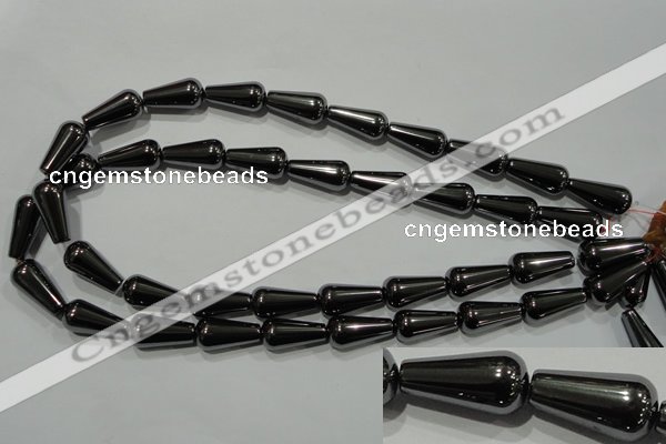 CHE150 15.5 inches 10*20mm teardrop hematite beads wholesale