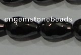 CHE155 15.5 inches 8*12mm faceted teardrop hematite beads