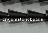 CHE170 15.5 inches 8*12mm cone hematite beads wholesale