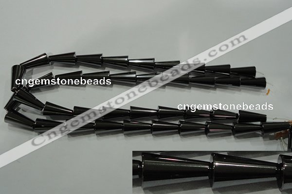 CHE171 15.5 inches 10*20mm cone hematite beads wholesale