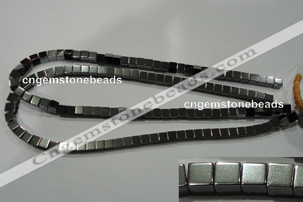 CHE182 15.5 inches 6*6mm cube hematite beads wholesale