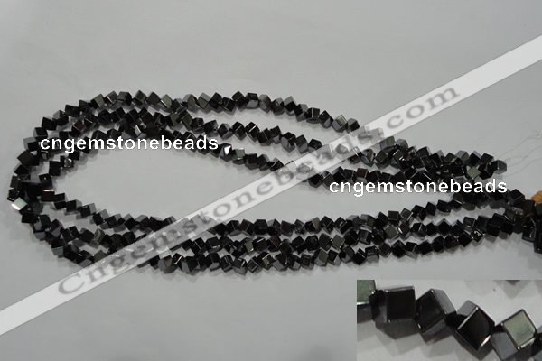 CHE186 15.5 inches 4*4mm cube hematite beads wholesale