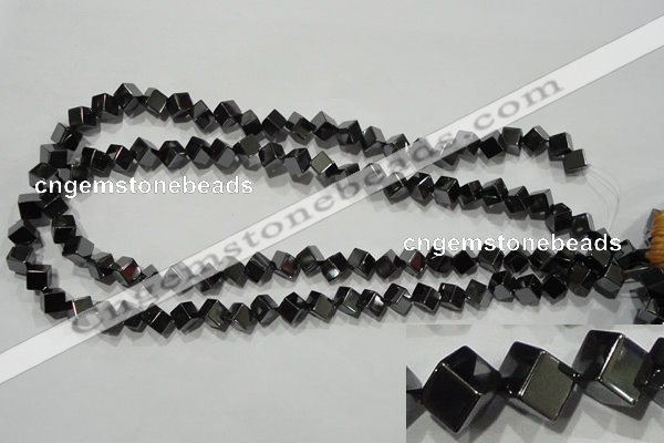 CHE187 15.5 inches 6*6mm cube hematite beads wholesale