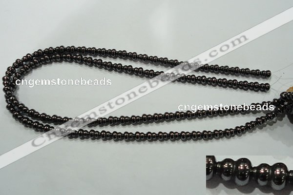 CHE190 15.5 inches 6*8mm calabash hematite beads wholesale