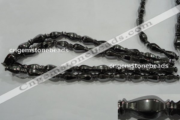 CHE197 15.5 inches 10*20mm vase-shaped hematite beads wholesale