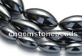 CHE20 16 inches 6*12mm & 8*20mm & 10*20mm rice hematite beads