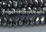 CHE2001 15.5 inches 4*6mm faceted rondelle hematite beads