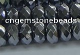 CHE2003 15.5 inches 6*10mm faceted rondelle hematite beads