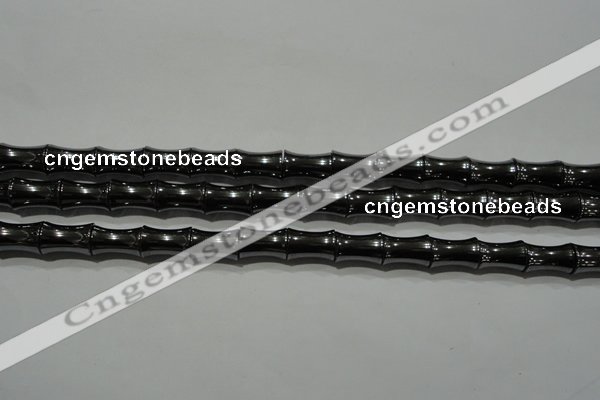 CHE204 15.5 inches 8*12mm bamboo hematite beads wholesale