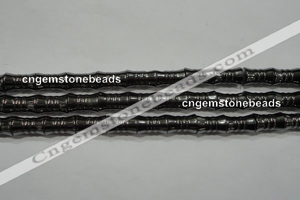 CHE207 15.5 inches 8*12mm bamboo hematite beads wholesale