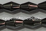 CHE214 15.5 inches 8*12mm bicone hematite beads wholesale