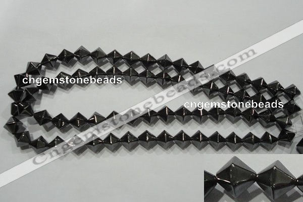 CHE218 15.5 inches 12*12mm faceted bicone hematite beads wholesale