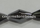 CHE219 15.5 inches 10*20mm faceted bicone hematite beads wholesale