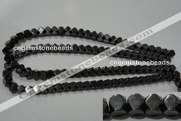 CHE223 15.5 inches 8*8mm faceted cube hematite beads wholesale
