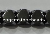 CHE224 15.5 inches 10*10mm faceted cube hematite beads wholesale