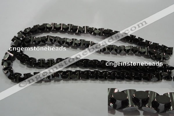 CHE243 15.5 inches 7*9mm bowknot hematite beads wholesale