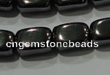 CHE249 15.5 inches 8*12mm cuboid hematite beads wholesale