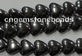 CHE256 15.5 inches 6*6mm heart hematite beads wholesale