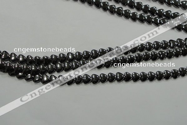 CHE256 15.5 inches 6*6mm heart hematite beads wholesale