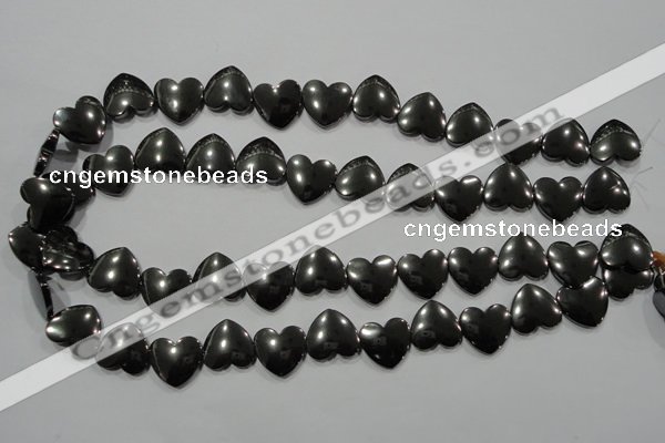 CHE264 Top-drilled 16*16mm heart hematite beads wholesale