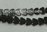 CHE268 15.5 inches 8*8mm heart hematite beads wholesale