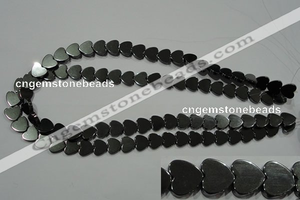 CHE269 15.5 inches 10*10mm heart hematite beads wholesale