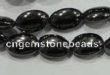 CHE276 15.5 inches 6*10mm oval hematite beads wholesale