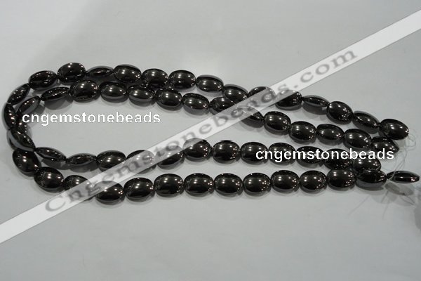 CHE277 15.5 inches 10*14mm oval hematite beads wholesale