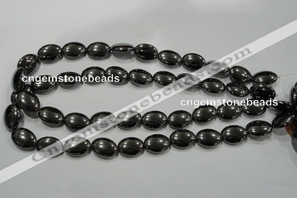 CHE279 15.5 inches 13*18mm oval hematite beads wholesale