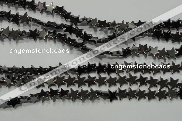 CHE294 15.5 inches 8mm star hematite beads wholesale