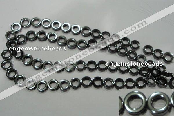 CHE302 15.5 inches 12mm donut hematite beads wholesale