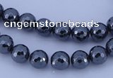 CHE32 16 inches 4mm faceted round hematite beads Wholesale