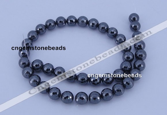 CHE34 16 inches 8mm faceted round hematite beads Wholesale