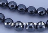 CHE35 16 inches 10mm faceted round hematite beads Wholesale