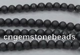 CHE401 15.5 inches 3mm round matte hematite beads wholesale