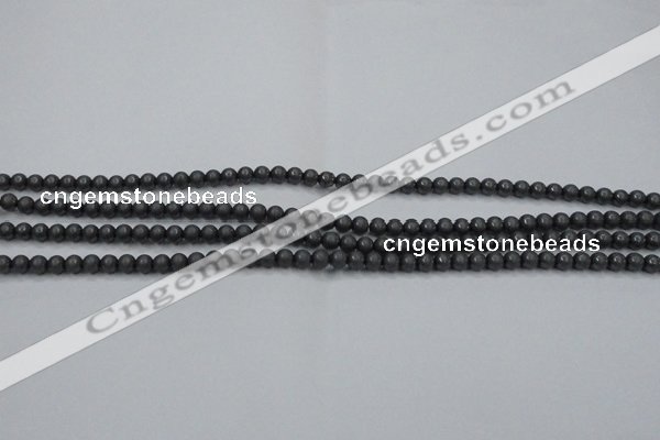 CHE401 15.5 inches 3mm round matte hematite beads wholesale