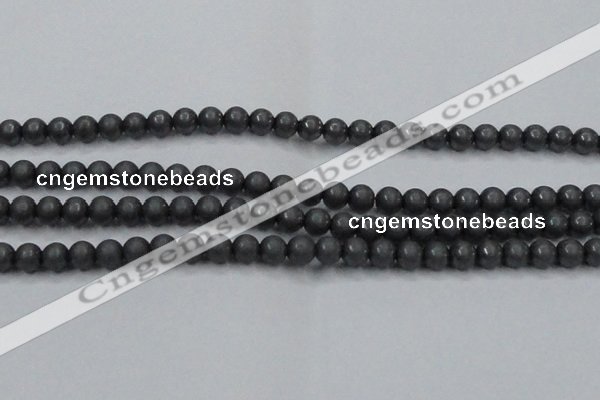 CHE404 15.5 inches 8mm round matte hematite beads wholesale