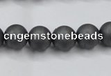 CHE405 15.5 inches 10mm round matte hematite beads wholesale